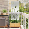 VidaXL brise-vue de jardin chantourné argent 50 x 140 cm acier inoxydable