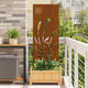 Vidaxxl brise-vue de jardin chantourné rouillé 50 x 140 cm acier corten
