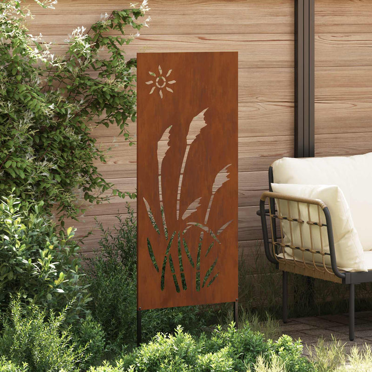 Vidaxxl brise-vue de jardin chantourné rouillé 50 x 140 cm acier corten