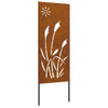 Vidaxxl brise-vue de jardin chantourné rouillé 50 x 140 cm acier corten