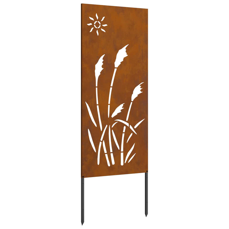 Vidaxxl brise-vue de jardin chantourné rouillé 50 x 140 cm acier corten