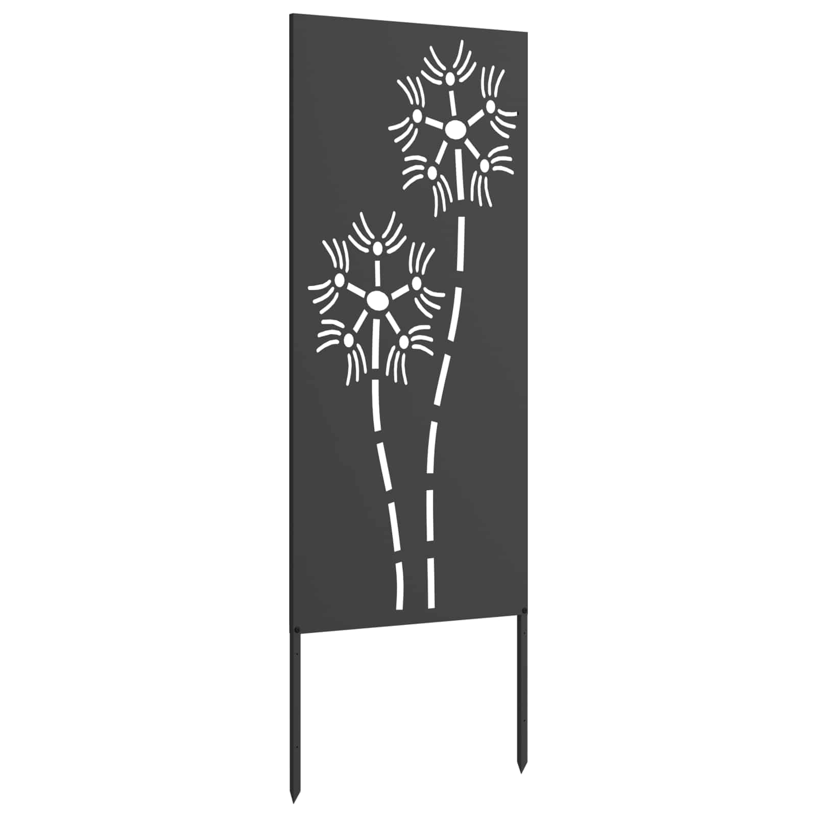 Vidaxxl brise-vue de jardin noir 50 x 140 cm acier laminé à froid