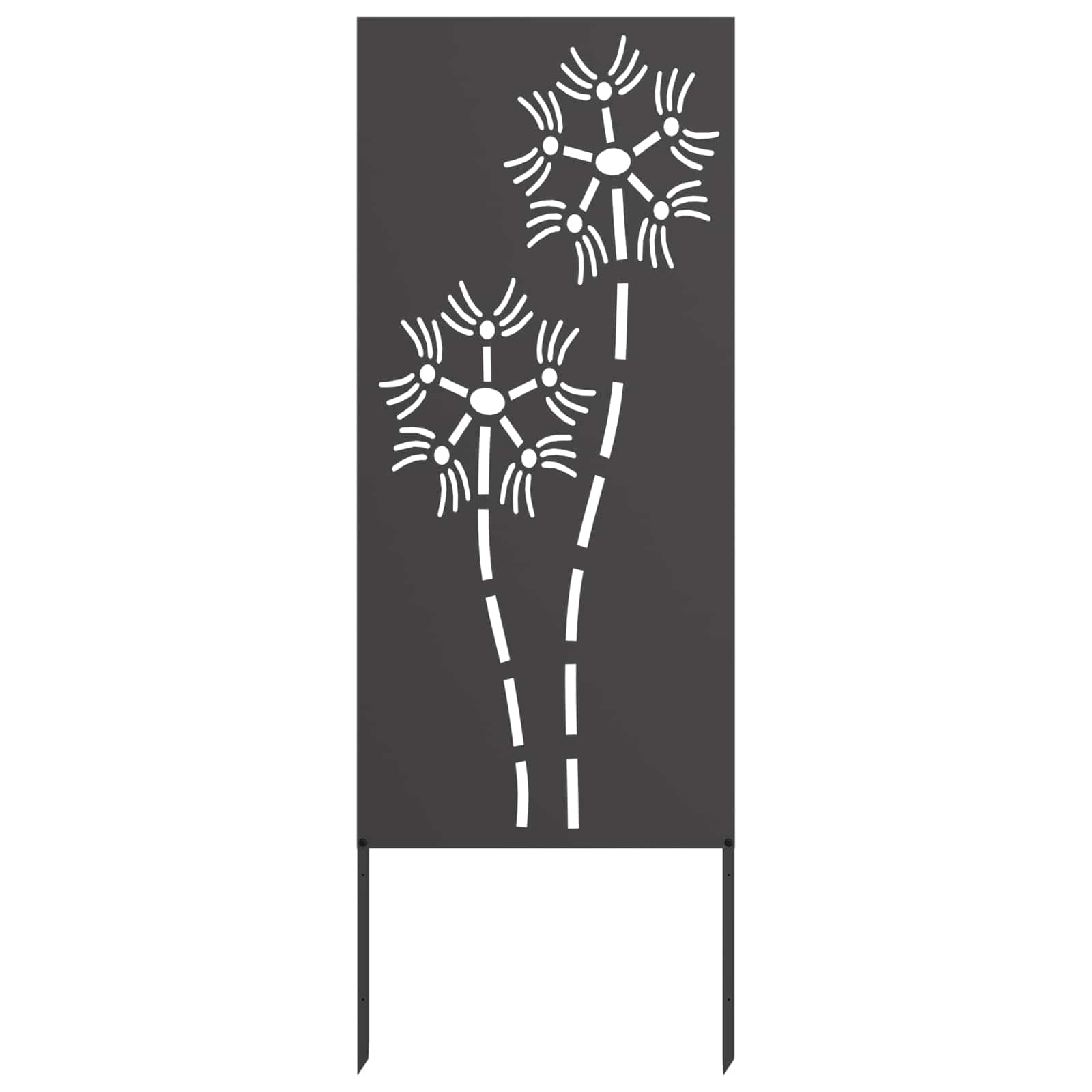 Vidaxxl brise-vue de jardin noir 50 x 140 cm acier laminé à froid
