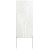 VidaXL brise-vue de jardin chantourné blanc 50 x 140 cm acier laminé à froid