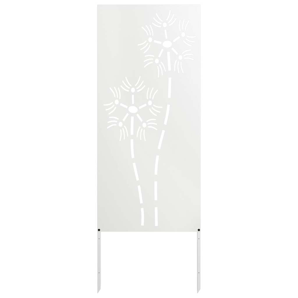 VidaXL brise-vue de jardin chantourné blanc 50 x 140 cm acier laminé à froid