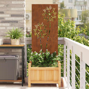 Vidaxxl brise-vue de jardin chantourné rouillé 50 x 140 cm acier corten - afbeelding 1