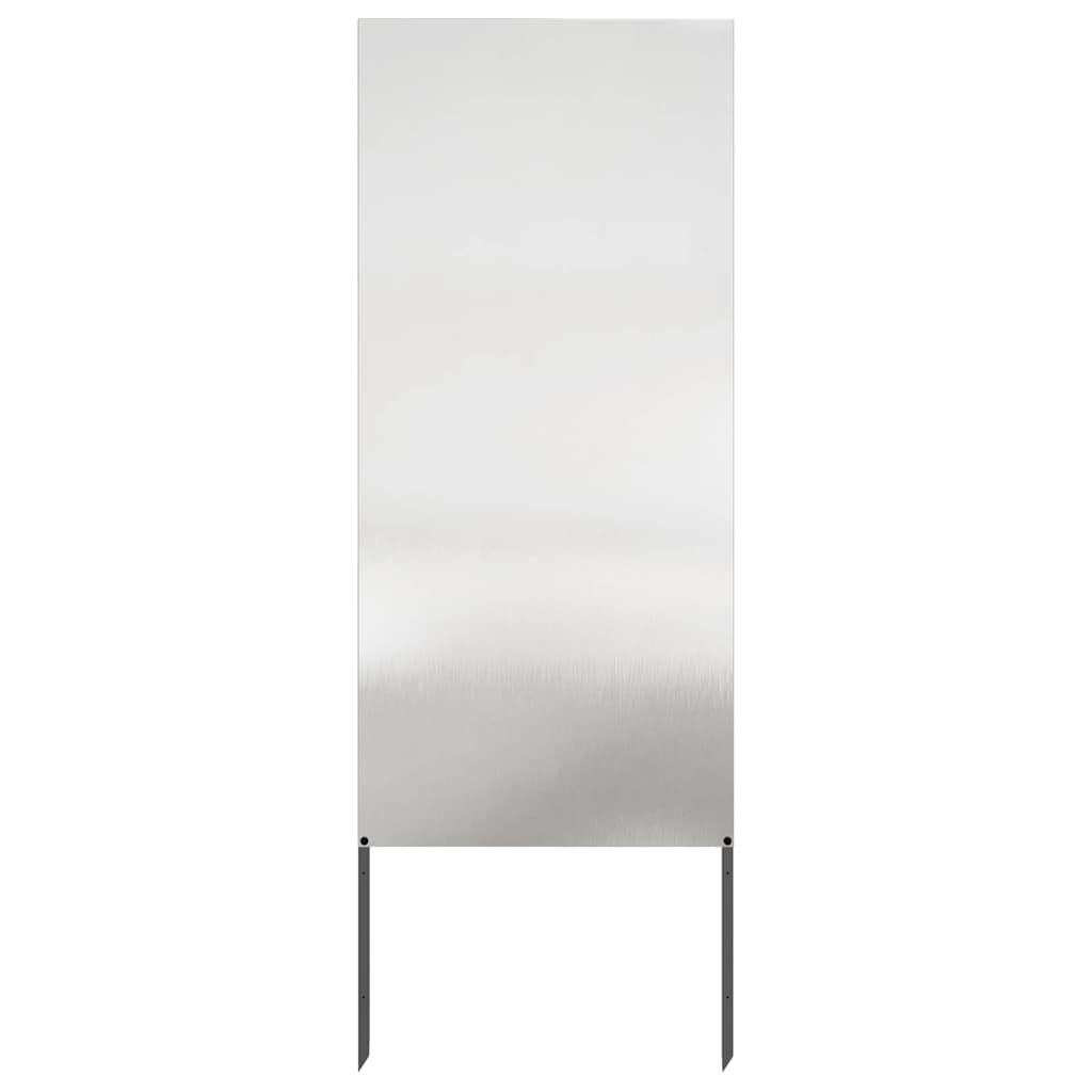 VidaXL brise-vue de jardin chantourné argent 50 x 140 cm acier inoxydable