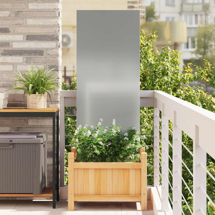 Vidaxxl brise-vue de jardin argent 50 x 140 cm en acier galvanisé