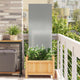 Vidaxxl brise-vue de jardin argent 50 x 140 cm en acier galvanisé