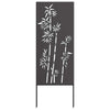 Vidaxxl brise-vue de jardin fleurs noir 50 x 140 cm acier laminé à froid