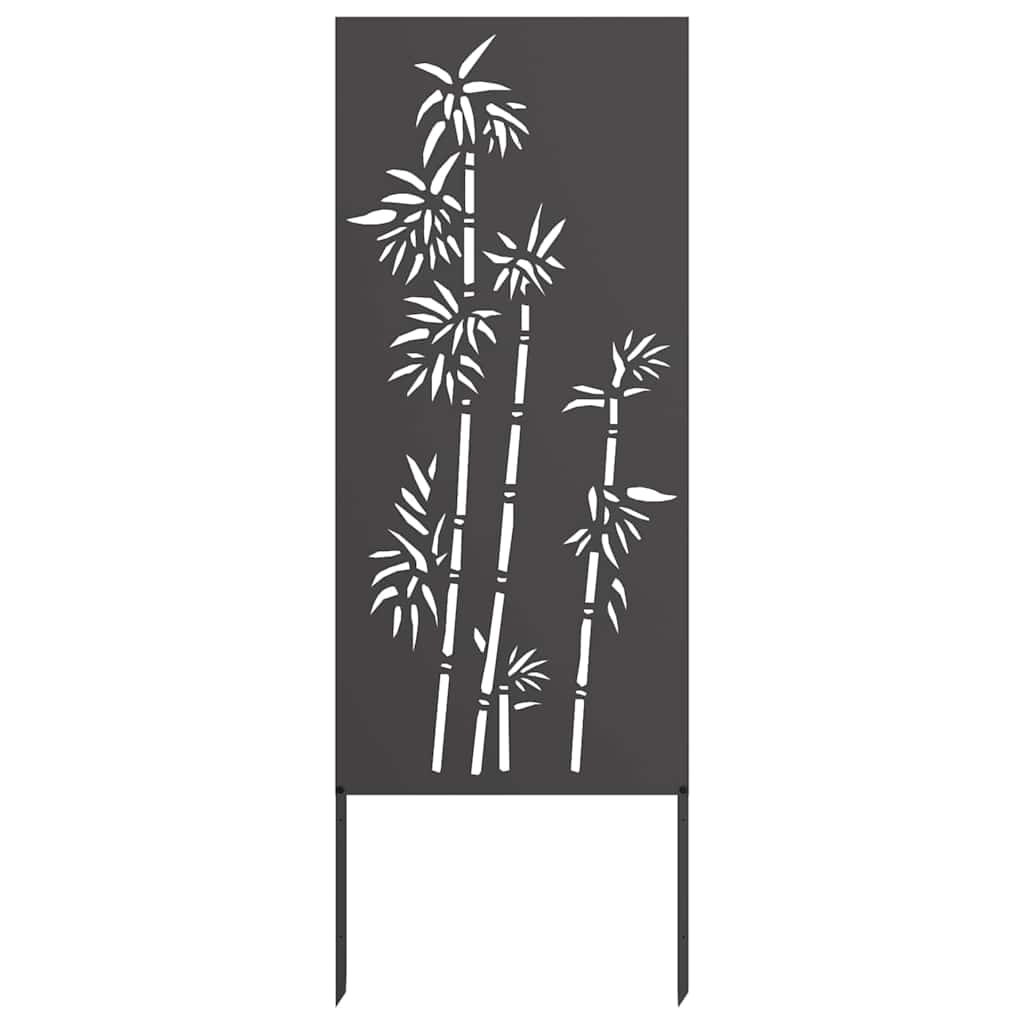 Vidaxxl brise-vue de jardin fleurs noir 50 x 140 cm acier laminé à froid