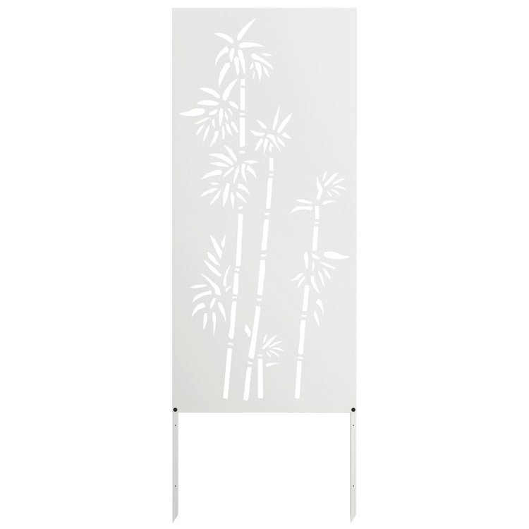 Vidaxxl brise-vue de jardin fleurs blanc 50 x 140 cm acier laminé à froid
