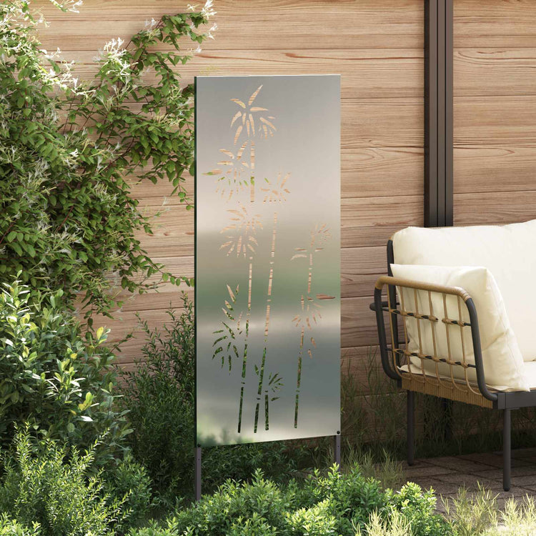 Vidaxxl brise-vue de jardin argent 50 x 140 cm en acier galvanisé