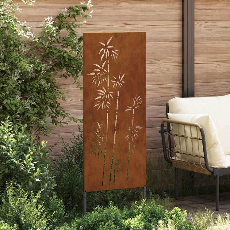 Vidaxxl brise-vue de jardin fleurs rouillées 50 x 140 cm acier corten