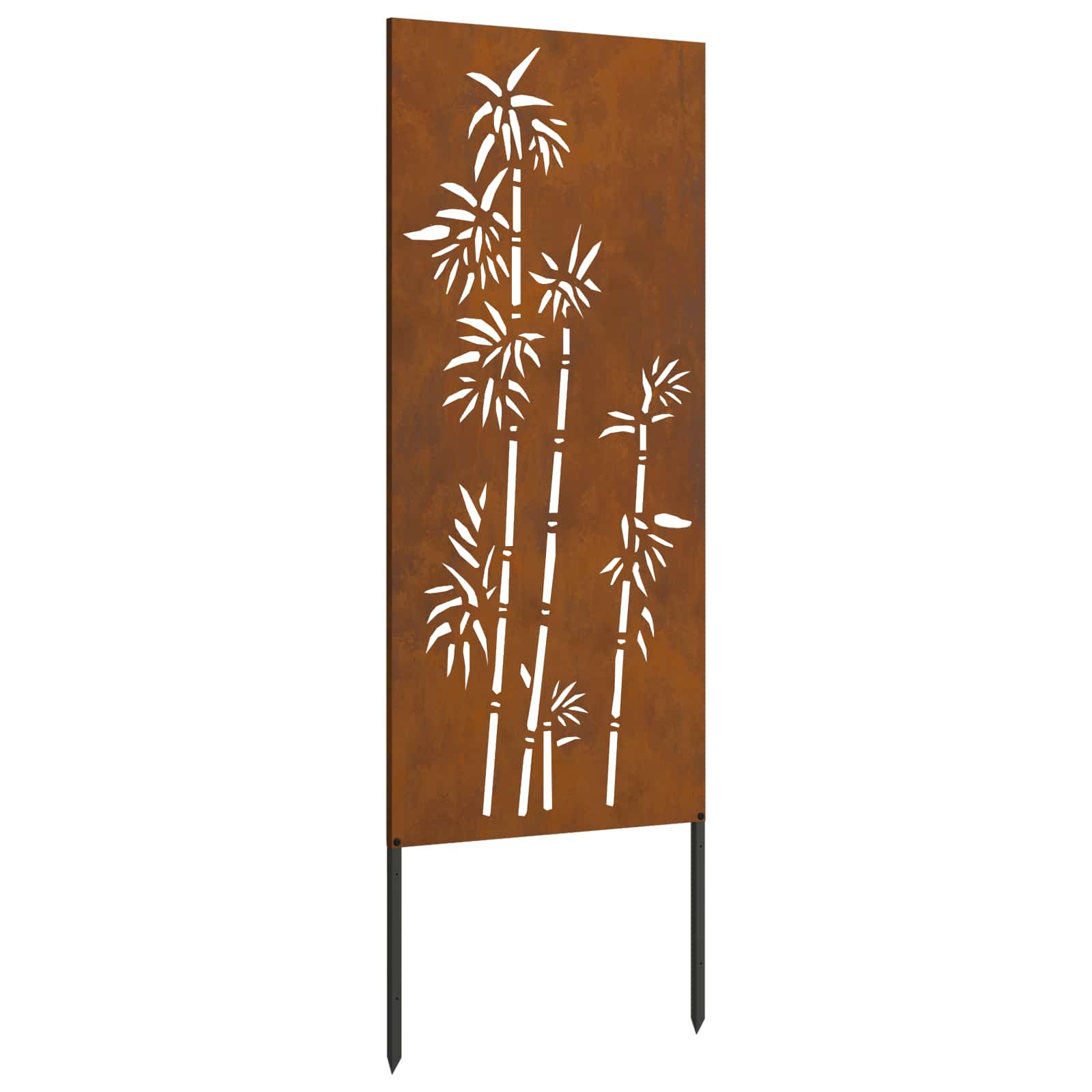 Vidaxxl brise-vue de jardin fleurs rouillées 50 x 140 cm acier corten