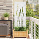 Vidaxxl brise-vue de jardin fleurs blanc 50 x 140 cm acier laminé à froid