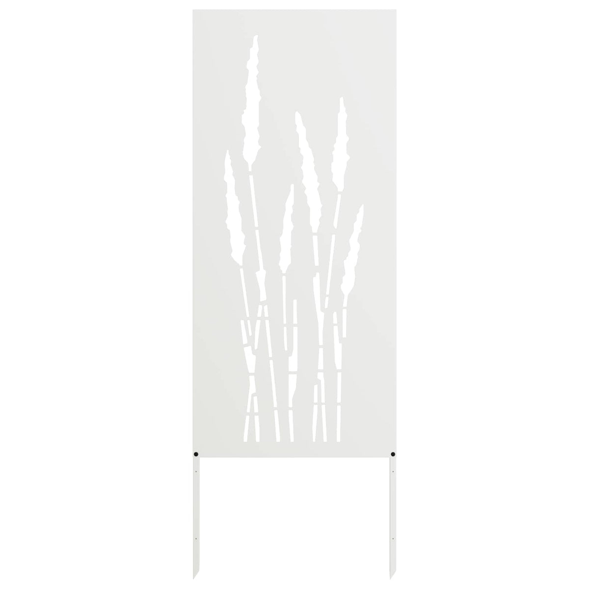Vidaxxl brise-vue de jardin fleurs blanc 50 x 140 cm acier laminé à froid
