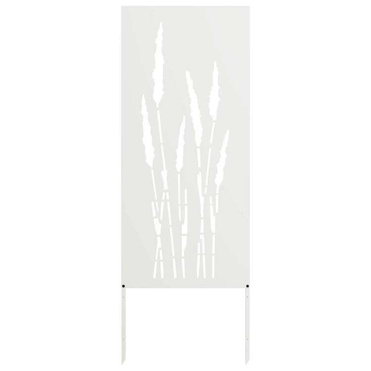 Vidaxxl brise-vue de jardin fleurs blanc 50 x 140 cm acier laminé à froid