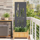 Vidaxxl brise-vue de jardin anthracite 50 x 140 cm acier laminé à froid