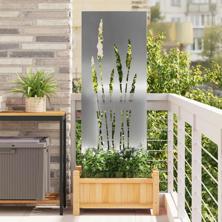 Vidaxxl brise-vue de jardin argent 50 x 140 cm en acier galvanisé