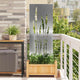 Vidaxxl brise-vue de jardin argent 50 x 140 cm en acier galvanisé
