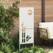 VidaXL brise-vue de jardin chantourné blanc 50 x 140 cm acier laminé à froid - afbeelding 3