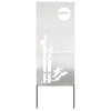 VidaXL brise-vue de jardin chantourné argent 50 x 140 cm acier inoxydable
