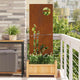Vidaxxl brise-vue de jardin chantourné rouillé 50 x 140 cm acier corten