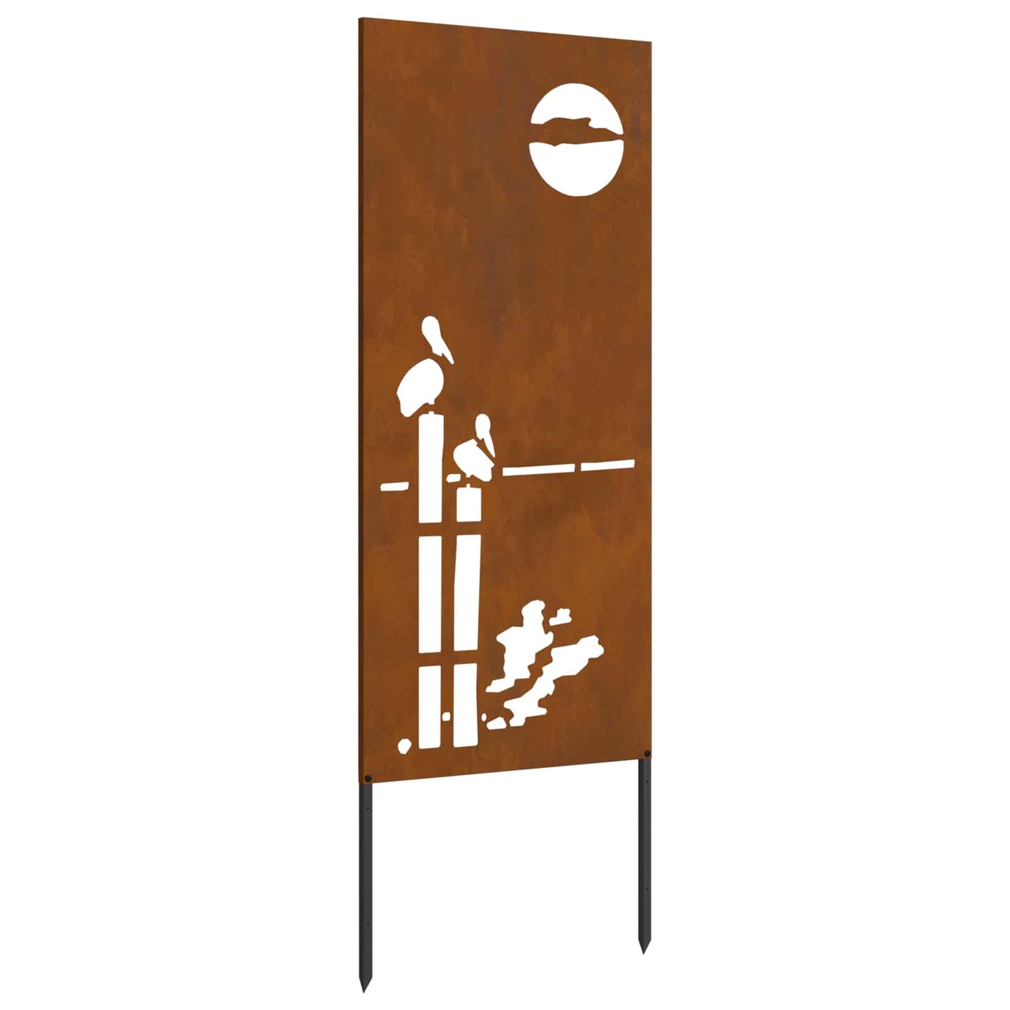 Vidaxxl brise-vue de jardin chantourné rouillé 50 x 140 cm acier corten