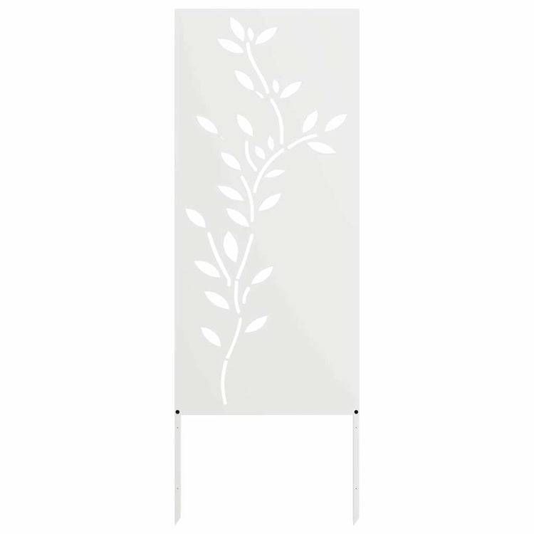 Vidaxxl brise-vue de jardin fleurs blanc 50 x 140 cm acier laminé à froid
