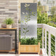 Vidaxxl brise-vue de jardin fleurs argent 50 x 140 cm acier inoxydable