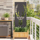 Vidaxxl brise-vue de jardin noir 50 x 140 cm acier laminé à froid