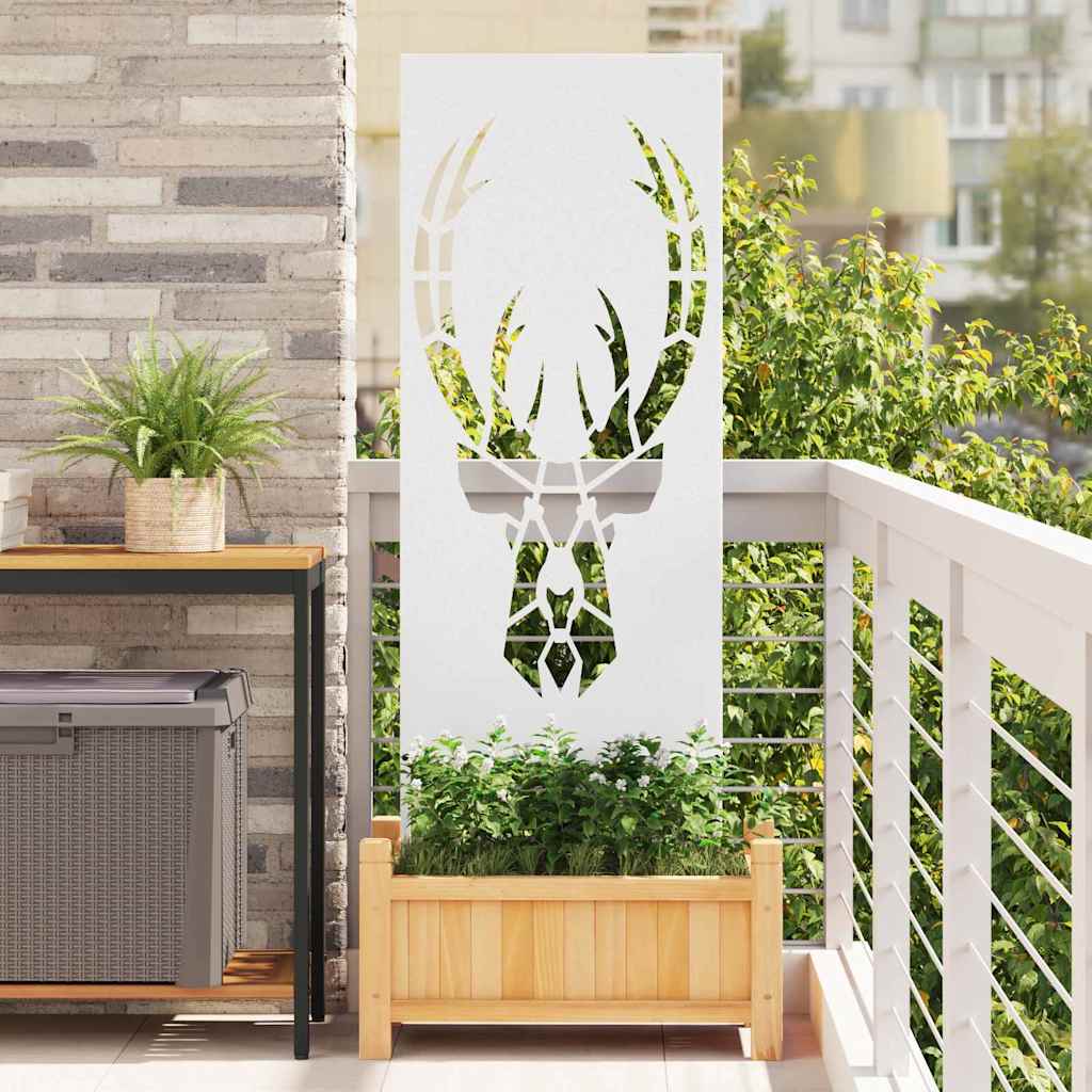 VidaXL brise-vue de jardin blanc 50 x 140 cm acier laminé à froid