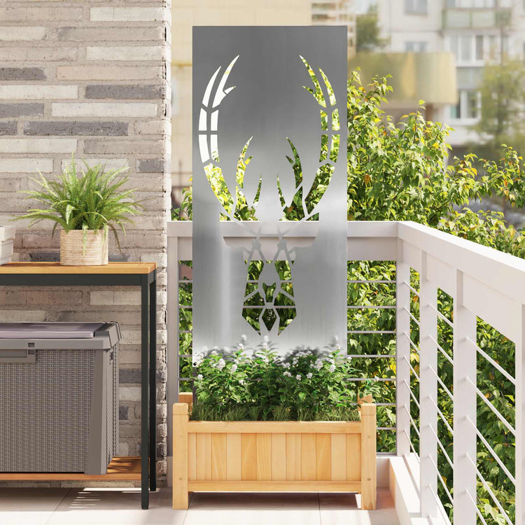 Vidaxxl brise-vue de jardin argent 50 x 140 cm en acier galvanisé