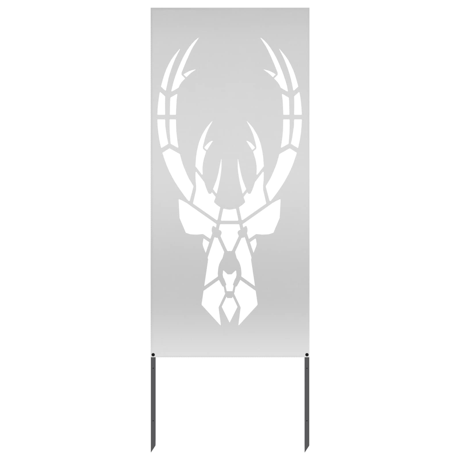 Vidaxxl brise-vue de jardin argent 50 x 140 cm en acier galvanisé