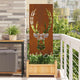 VidaXL brise-vue de jardin imprimé animal rouillé 50 x 140 cm acier corten