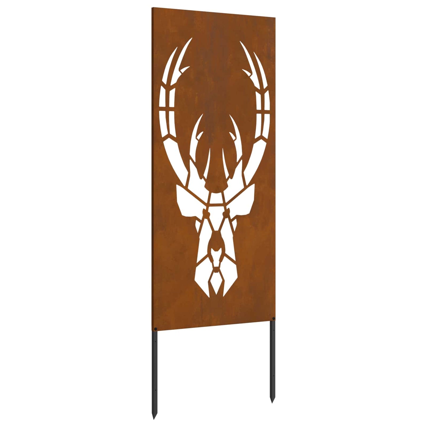VidaXL brise-vue de jardin imprimé animal rouillé 50 x 140 cm acier corten