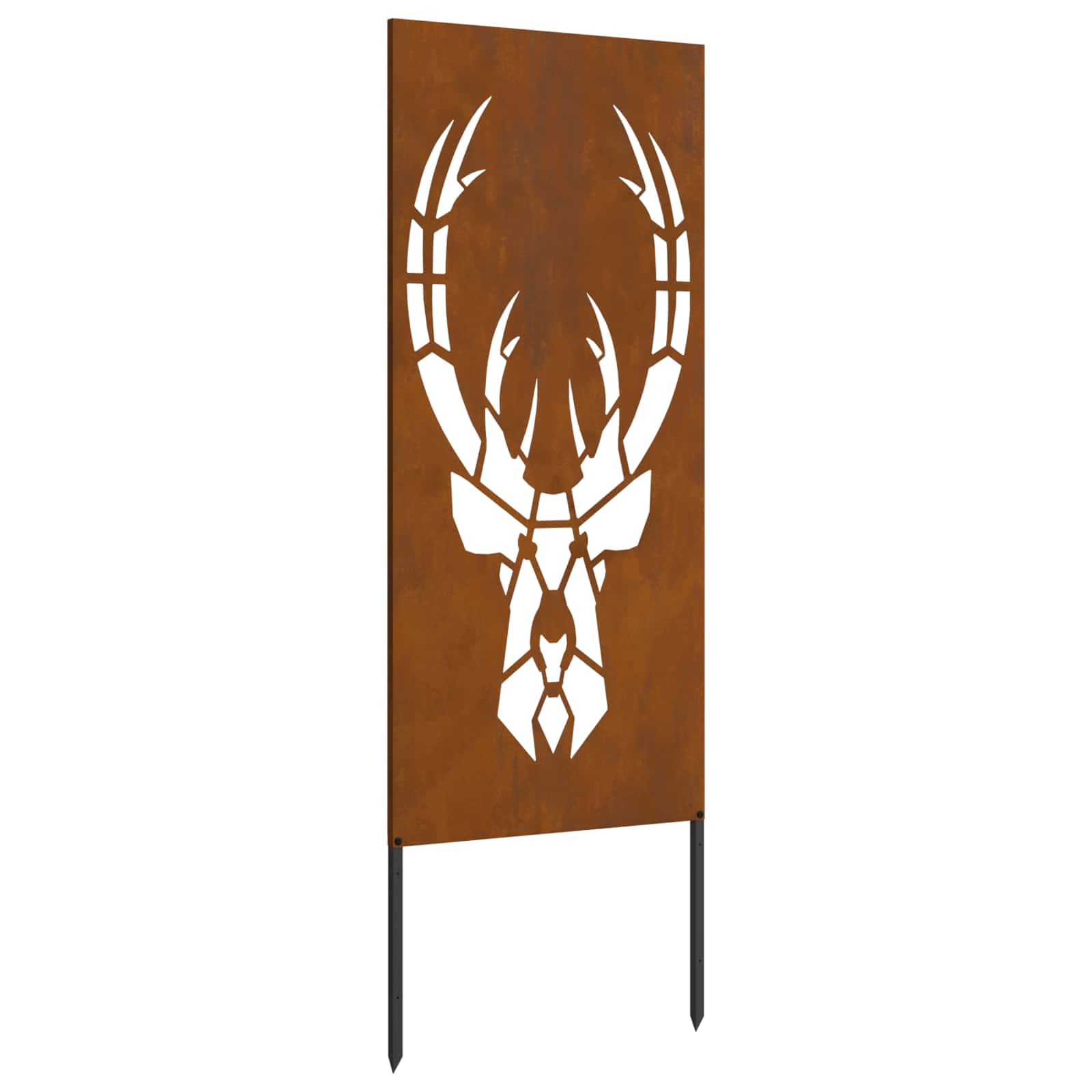 VidaXL brise-vue de jardin imprimé animal rouillé 50 x 140 cm acier corten