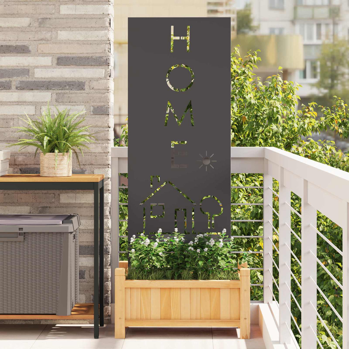 Vidaxxl brise-vue de jardin noir 50 x 140 cm acier laminé à froid