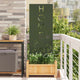 Vidaxxl brise-vue de jardin vert olive 50 x 140 cm acier laminé à froid