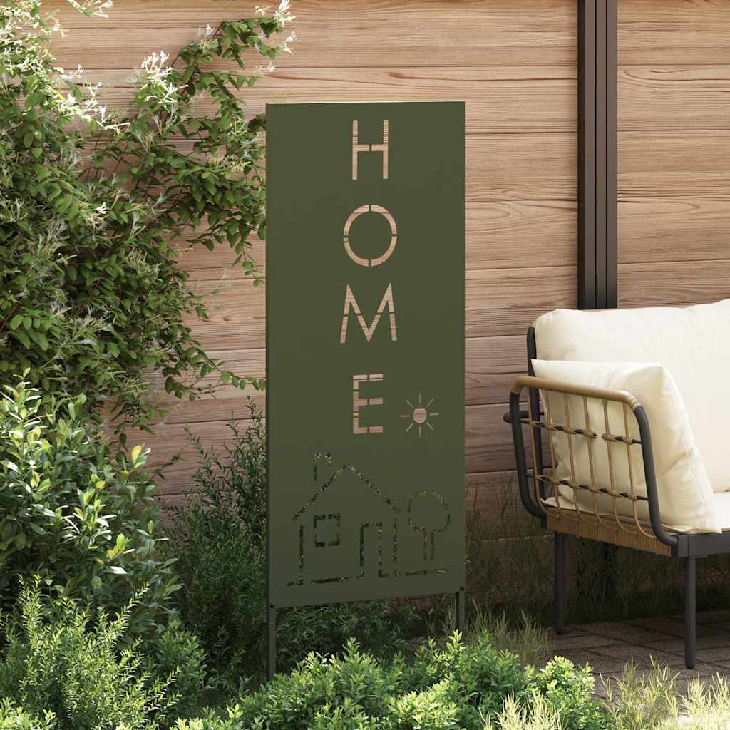Vidaxxl brise-vue de jardin vert olive 50 x 140 cm acier laminé à froid