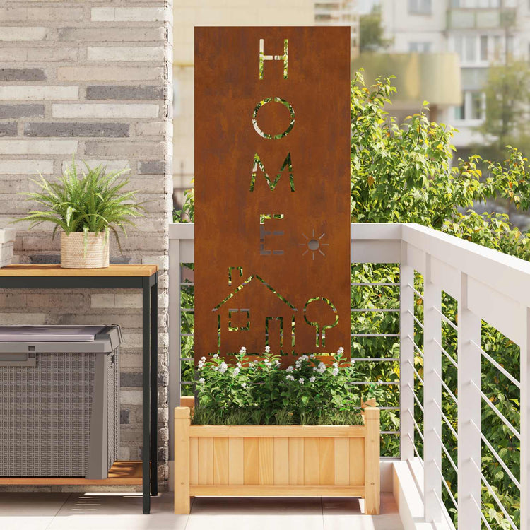 Vidaxxl brise-vue de jardin chantourné rouillé 50 x 140 cm acier corten