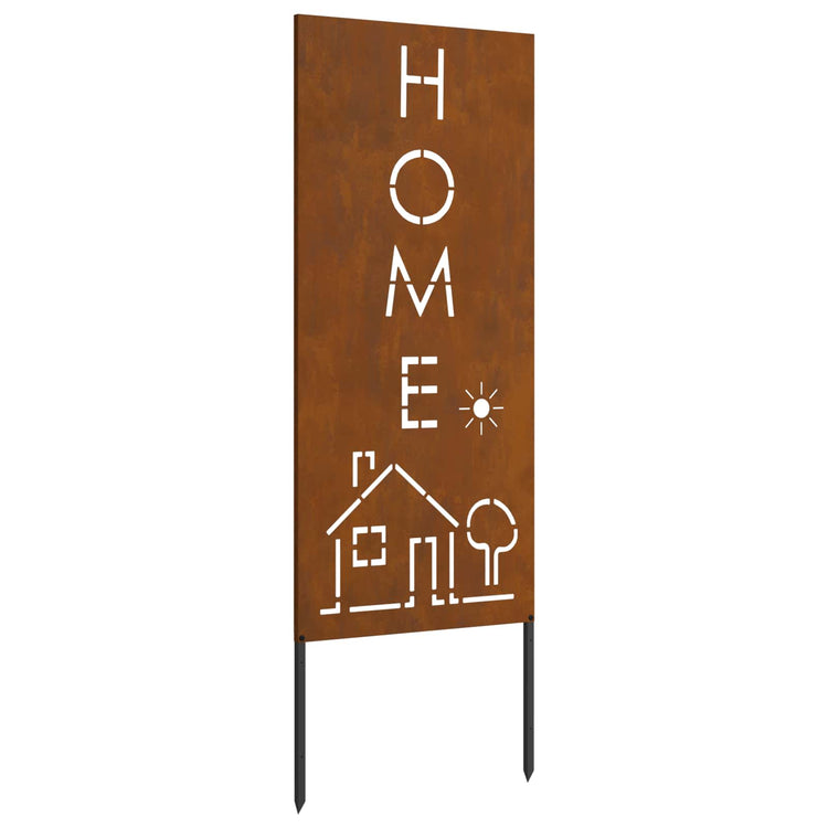 Vidaxxl brise-vue de jardin chantourné rouillé 50 x 140 cm acier corten