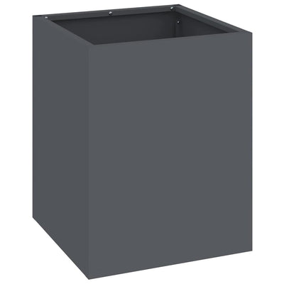 Vidaxxl pot de fleur de jardin anthracite 32 x 32 x 40 cm acier laminé à froid