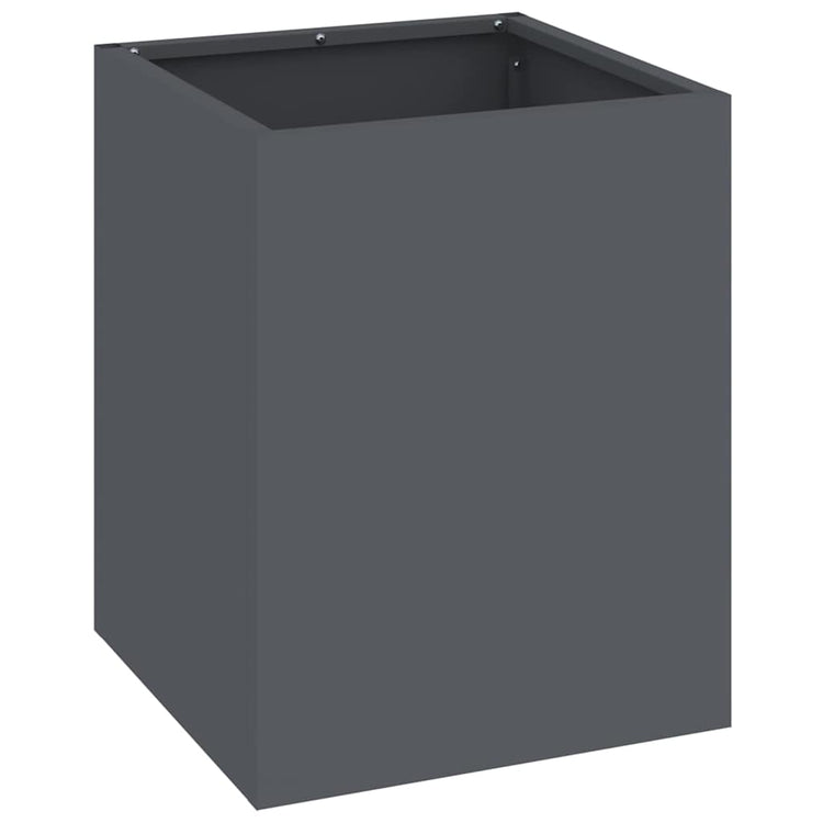Vidaxxl pot de fleur de jardin anthracite 32 x 32 x 40 cm acier laminé à froid