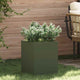 Vidaxl pot de fleur de jardin vert olive 32 x 32 x 40 cm acier laminé à froid