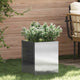 VidaXL pot de fleur de jardin acier inoxydable 32 x 32 x 40 cm acier inoxydable