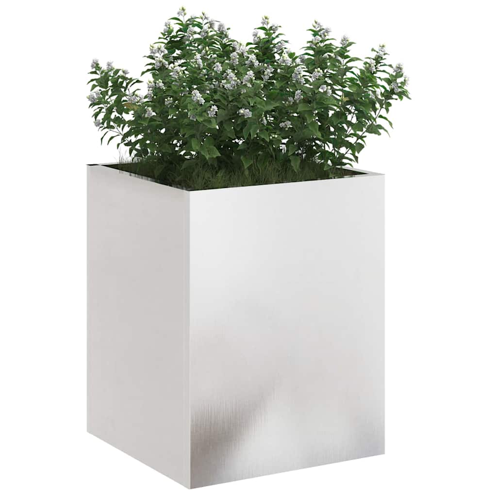 VidaXL pot de fleur de jardin acier inoxydable 32 x 32 x 40 cm acier inoxydable