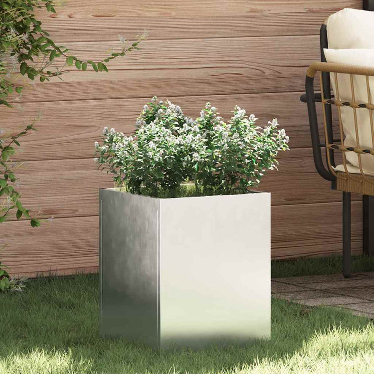 Pot de fleur de jardin Vidaxl acier galvanisé 32 x 32 x 40 cm