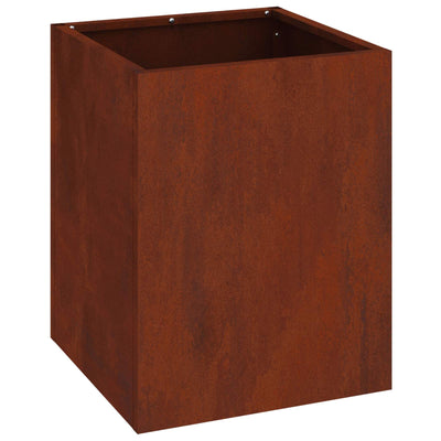 Vidaxl pot de fleur de jardin acier corten 32 x 32 x 40 cm acier corten